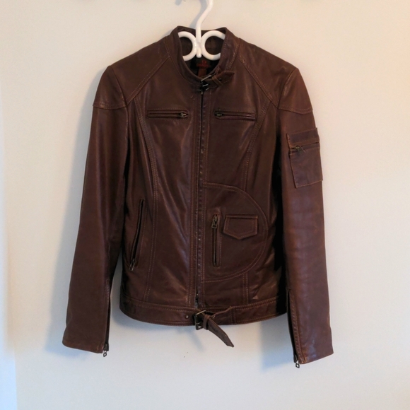COPY - Danier fitted moto leather jacket - Picture 1 of 8